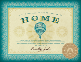 Wizard Of Oz Emerald City Dorothy Gale Home Certificate Kansas Prop/Replica - £2.43 GBP