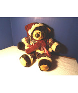 Christmas teddy Bear Plush Black with Cute hat coat &amp; Scarf  by Dan Dee ... - $16.22 CAD