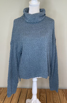 bobeau NWOT women’s pullover turtleneck top size L blue M4 - £9.73 GBP