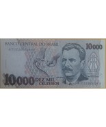 Republica Dos Estados Unidos Do Brasil Dez Mil Cruzeiros Banknote - $168.68 MXN