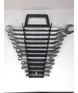 Craftsman 12 Pc SAE 12 Point Combination Wrench Set Rack Holder Made in ... - $68.55