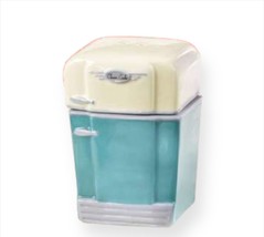 Refrigerator Salt and Pepper Shaker Set Retro 1950&#39;s Design Ceramic 3.5&quot; High - £17.90 GBP