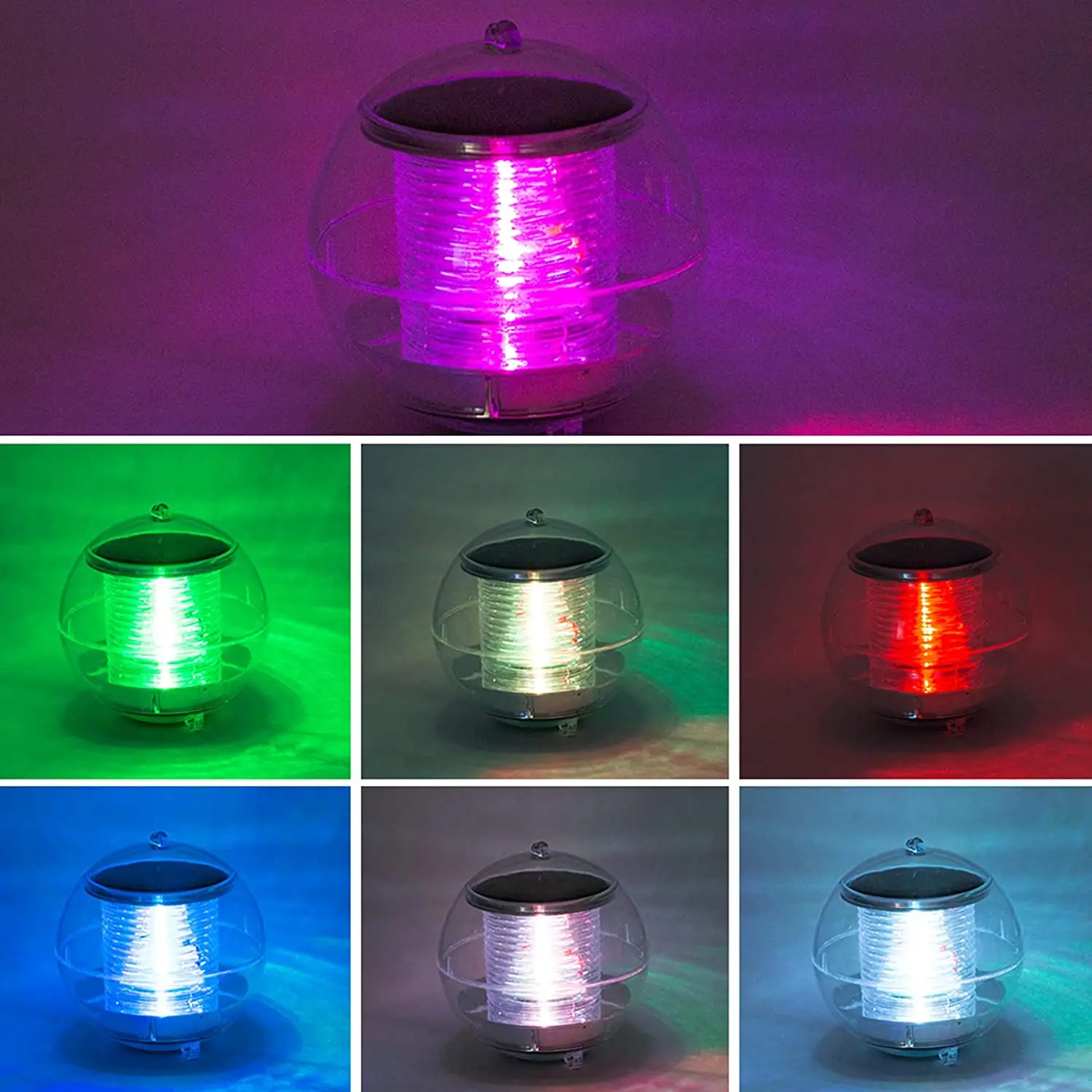 Solar Outdoor Floating Underwater Ball Lamp RGB Color Changeable Swimming Pool P - £138.78 GBP