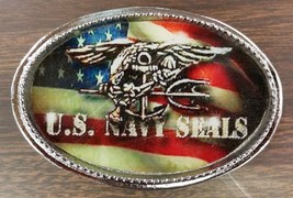 NAVY SEALS/ US Flag Epoxy Belt Buckle - NEW - $17.77