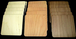 18 Pieces Clear Thin Kiln Dried Sanded Walnut, Cherry, Maple Coaster Blanks 4&quot; - £26.68 GBP