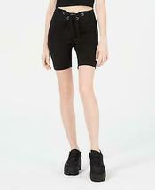 Material Girl Juniors Grommet-Trimmed Tie-Front Biker Shorts, Small/Cavi... - £15.75 GBP