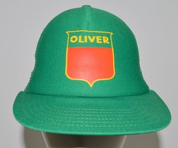 Oliver Hat Cap Snapback Vintage Green Mesh Back Foam Front Trucker Farmer - $18.99