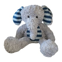 Spark Create Imagine MTY International Soft Gray Elephant Blue Stripe Tummy 22&quot; - £13.26 GBP