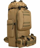 Waterproof Lightweight Hiking Backpack (Khaki-C), Military Tactical Ruck... - $90.34 CAD