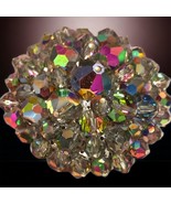 Vintage AB Crystal Dome Brooch - $70.64 CAD