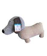Door Stop Weiner Dig Dachshund Plaid Herringbone Tweet Fabric K9 One For... - $276.80 MXN