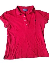 Ralph Lauren Purple Label Women S Red Cotton Short Sleeve Luxury Polo Shirt - £20.52 GBP