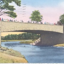 Thousand Islands International Bridge Postcard Vintage 1946 St. Lawrence NY - £7.87 GBP