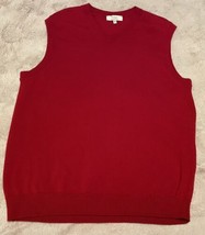 Turnberry 100% Extra Fine Merino Wool Sweater Vest Golf Red Men Large - £14.90 GBP