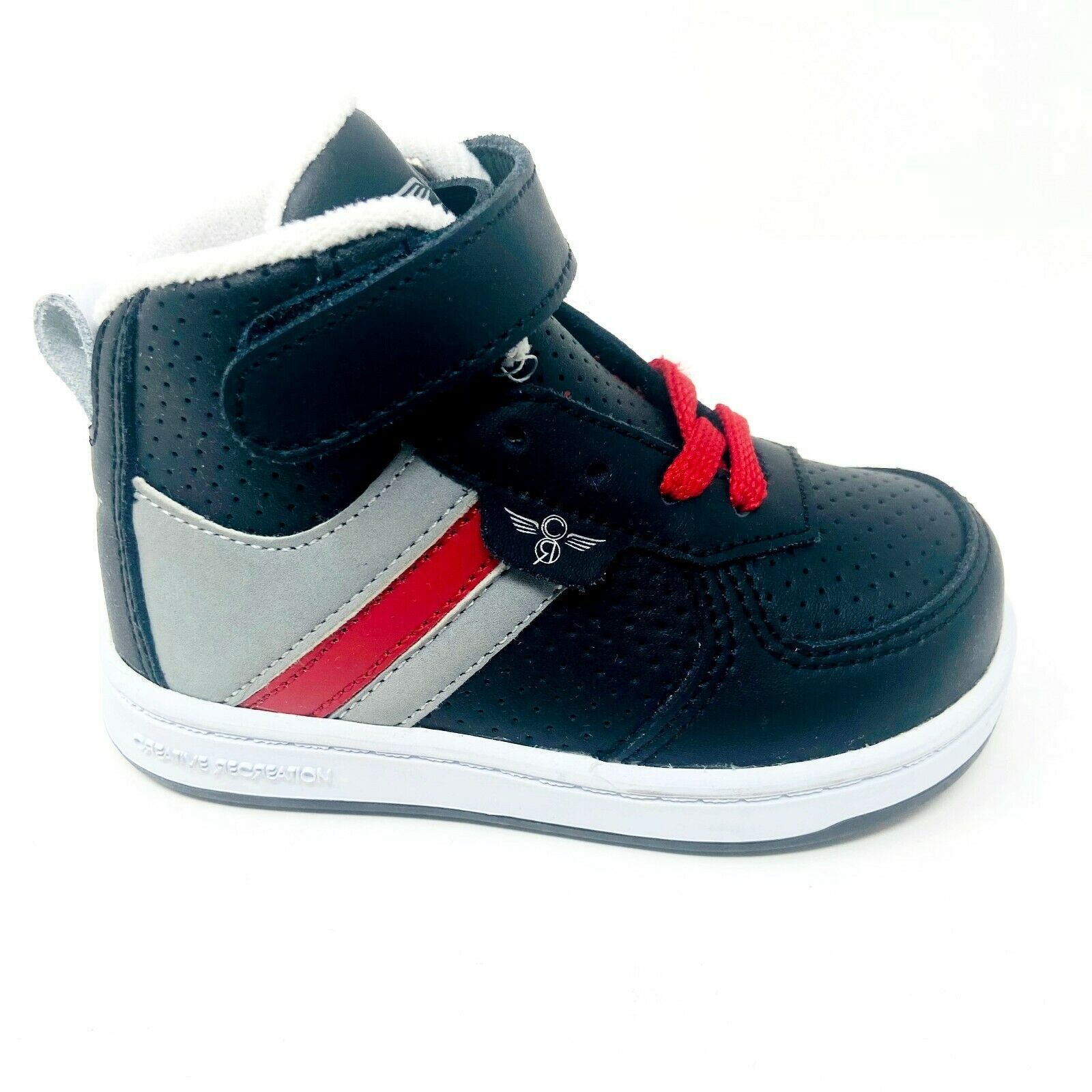 Creative Recreation Dicoco Black Red Grey Toddler Size 5 Sneakers