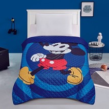 ONE &amp; ONLY MICKEY MOUSE DISNEY ORIGINAL LICENSED BEDSPREAD QUILTED 1PC T... - $51.72