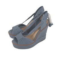 Gianni Bini Blue Raedy Wedge Heel Sandal Size 11 - £32.48 GBP