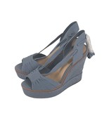 Gianni Bini Blue Raedy Wedge Heel Sandal Size 11 - £21.89 GBP