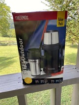 New Open Box Thermos All Steel Vacuum Bottle And Travel Mug Model 2835tc - $14.85