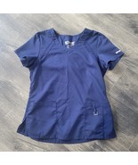 Greys Anatomy Active By Barco Scrub Top Short Sleeve V Neck Blue Women&#39;s... - $20.02 CAD