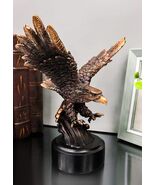 Majestic American Bald Eagle Skimming Over Water To Catch Fish Figurine ... - $42.99