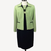 Studio I Women Suit Set Dress Jacket Mint Green Black Church Work Office... - $69.99