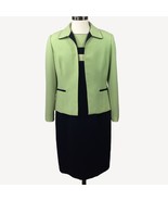 Studio I Women Suit Set Dress Jacket Mint Green Black Church Work Office... - £55.03 GBP