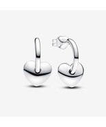 925 Sterling silver Heart Open Hoop Earrings 293460C00 - $27.16 CAD