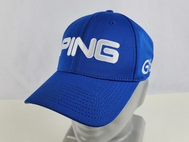 Ping G15 Blue Golf Hat Cap Flex Stretch Adult Size Excellent condition - £15.78 GBP