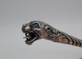 Wonderful Antique Sterling Silver Panther Head Button Hook - £79.38 GBP