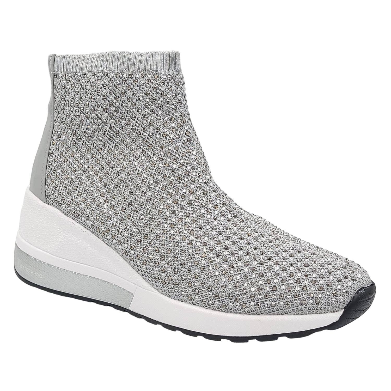 Primary image for Aqua College Women Wedge Heel Sock Sneakers Kandice Size US 7M Grey Stones Knit