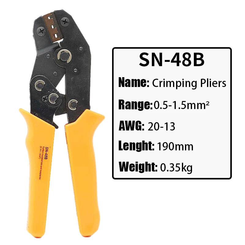 SN-48B  Wire Cping Pliers 0.5-1.5mm2 20-13AWG for Box TAB 2.8 4.8 6.3  Terminals - £228.19 GBP