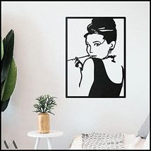 LaModaHome Audrey Hepburn 50x66 cm[19.7&quot;x26&quot; in] Metal Wall Art,Wall Decor, Livi - £58.42 GBP