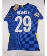 Kai Havertz #29 Chelsea FC UCL Match Slim Fit Blue Home Soccer Jersey 20... - $75.00