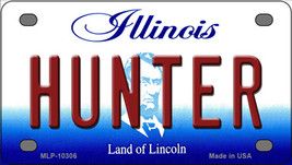Hunter Illinois Novelty Mini Metal License Plate Tag - £11.75 GBP