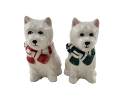 Western Terrier Westies With Scarf Salt And Pepper Shakers - $370.49 MXN