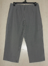 Excellent Womens Coldwater Creek Black &amp; White Gingham Check Capri Size 14 - £19.81 GBP