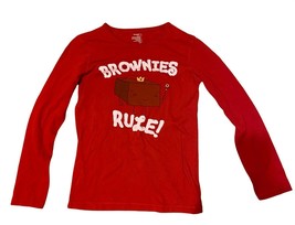 Old Navy Brownies Rule Girls Long Sleeve T shirt Size L - £4.13 GBP