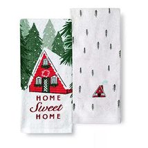 St. Nicholas Square Christmas Holiday Kitchen Dish Towel Set of 2 (Home Sweet Ho - £15.65 GBP
