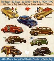 Color sales brochure pontiac vintage 1938 "behold the inside..." us b-
show o... - $32.70