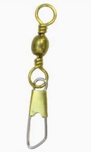 Eagle Claw Gold Barrel Swivel with Safety Snap, Size 10, Qty 12 - £2.33 GBP