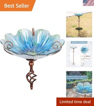 Attractive 31-Inch Waterproof Glass Bird Feeder Birdbath for Outdoor Spaces - $1,036.84 MXN