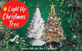 Light Up Holiday Christmas Tree 13" - Ceramic Bisque - Unpainted or Pain... - $75.00