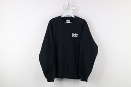 Vintage 90s Mens Medium Faded Spell Out Cedar Point Crewneck Sweatshirt Black - £40.55 GBP