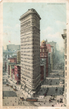 Vintage Postcard Flatiron Building Broadway &amp; Fifth Ave New York City NY J12 - £3.09 GBP