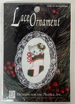 Lace Ornament Cat in Stocking #1218, Christmas Cross Stitch Kit, NEW, 1992 - $6.50