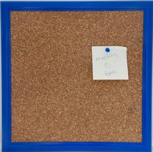 Bulletin Cork Board Overall Size 13x13 with Blue Frame - £19.78 GBP