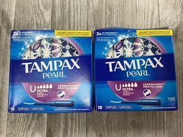 2 PACK- TAMPAX Pearl Ultra Leakguard Protection Tampons, (18 Per Box, 36... - $22.21 CAD