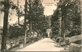 Vtg Postcard 1910s - Public Garden, Hongkong Turko-Egyptian Tobacco Store Pub - £4.95 GBP