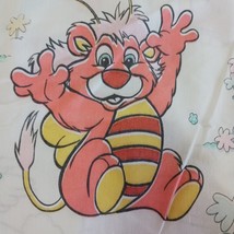 Vintage 1985 Wuzzles Cartoon Bed Sheet Fabric Hasbro Bradley Inc Twin Top Only - £21.65 GBP